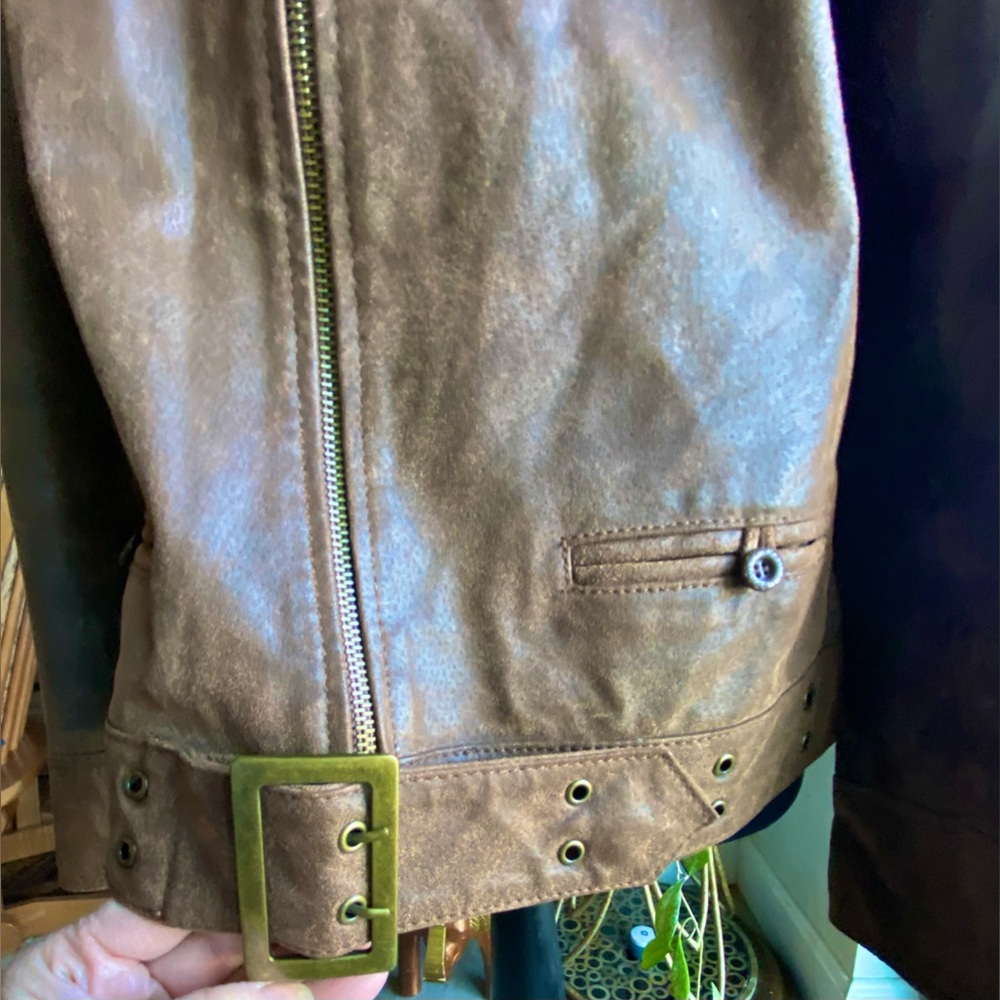Vintage Bradley Bayou Brown Nubuck Leather Jacket-Women’s XS - Picture 4 of 10